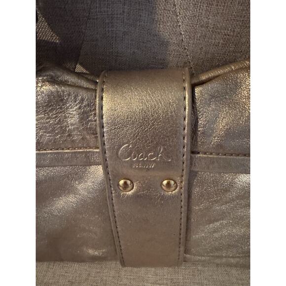 Coach Platinum Rose Gold Glam Snap Closure Shoulder Bag - “Karie” - Picture 8 of 9